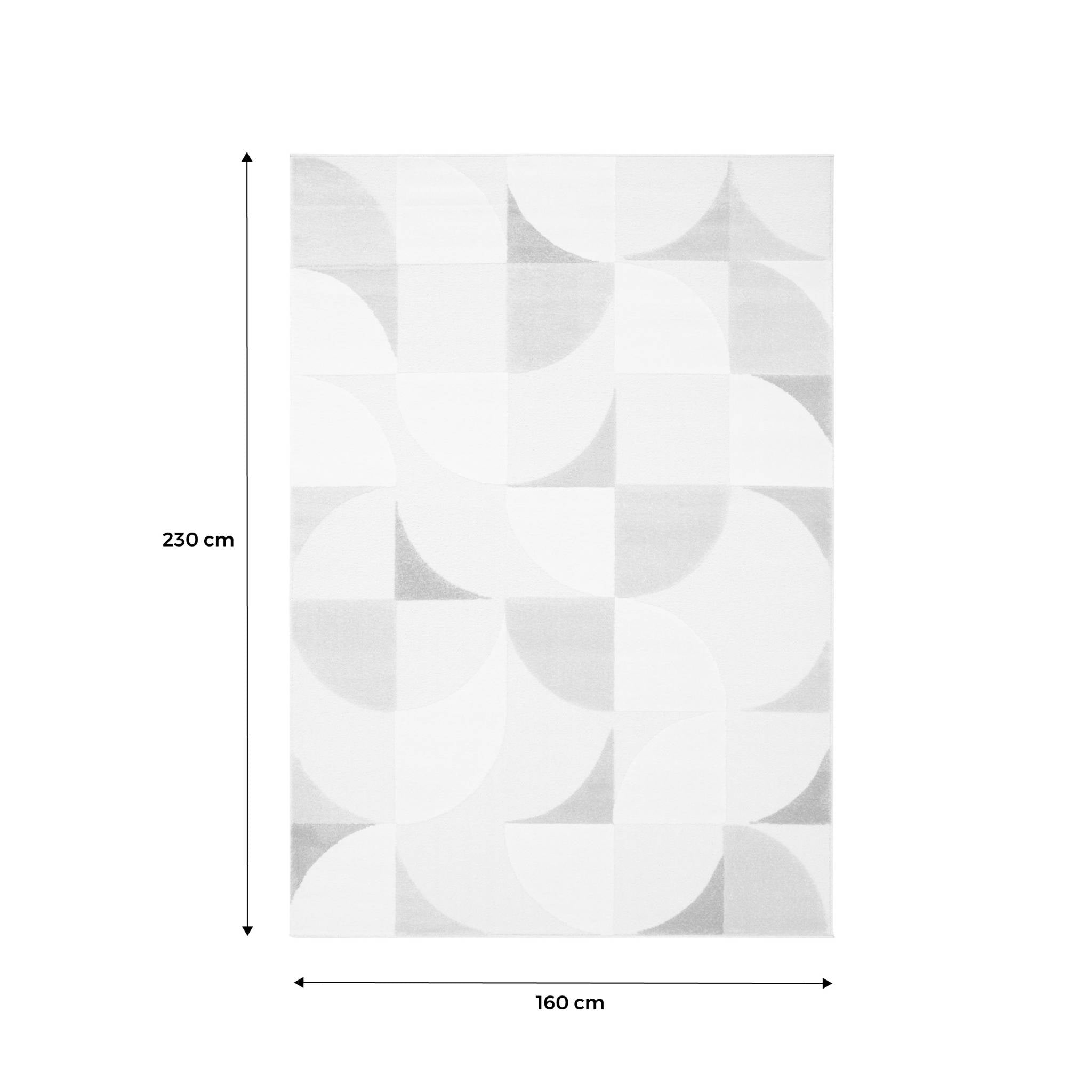 Tappeto interno con motivo retrò color crema