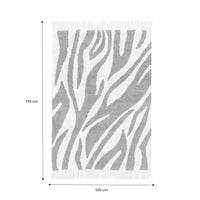 Tappeto interno cotone motivo zebrato color mattone