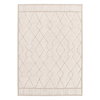 Tappeto interno con motivo etnico berbero, beige e crema