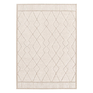 Tappeto interno con motivo etnico berbero, beige e crema