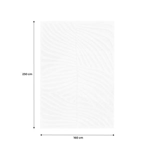 Tappeto interno motivo a rilievo vegetale crema