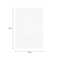 Tappeto interno motivo a rilievo vegetale crema