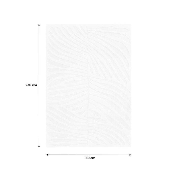 Tappeto interno motivo a rilievo vegetale crema