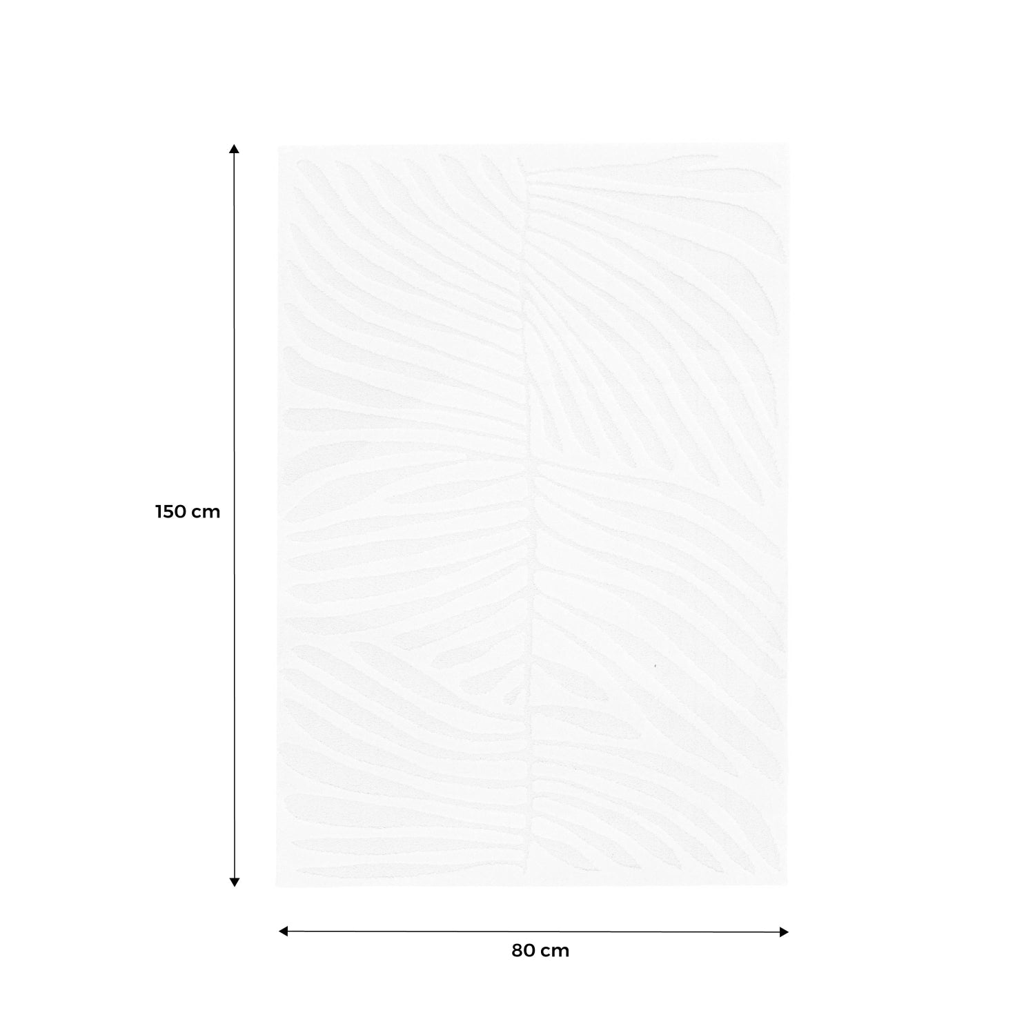 Tappeto interno motivo a rilievo vegetale crema