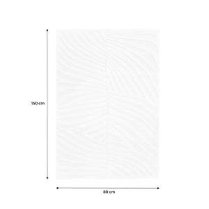 Tappeto interno motivo a rilievo vegetale crema