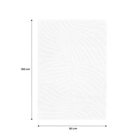 Tappeto interno motivo a rilievo vegetale crema