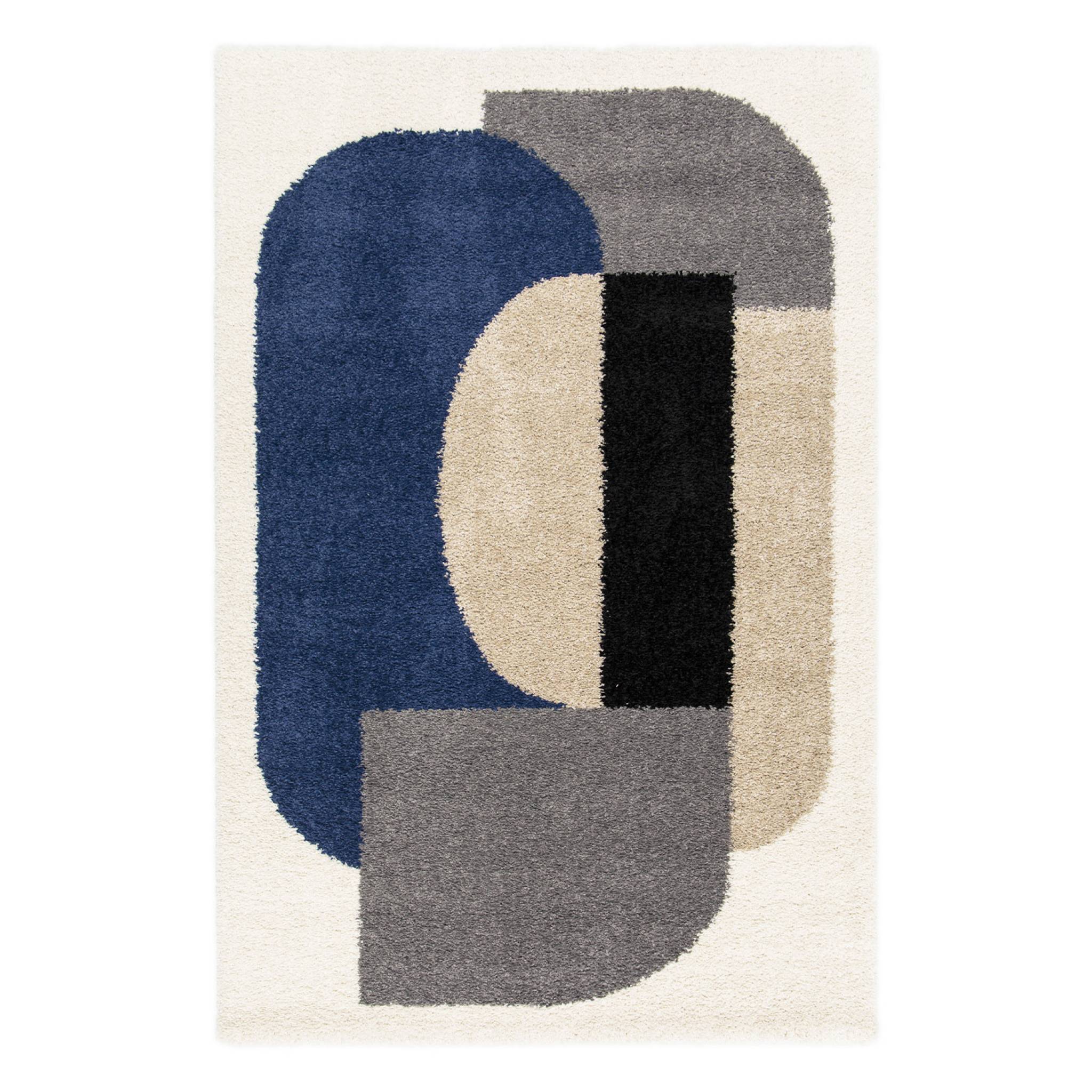 Tappeto shaggy per interni, motivo geometrico, multicolore