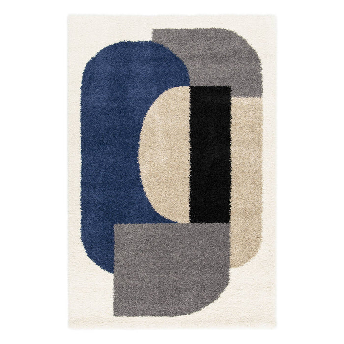 Tappeto shaggy per interni, motivo geometrico, multicolore