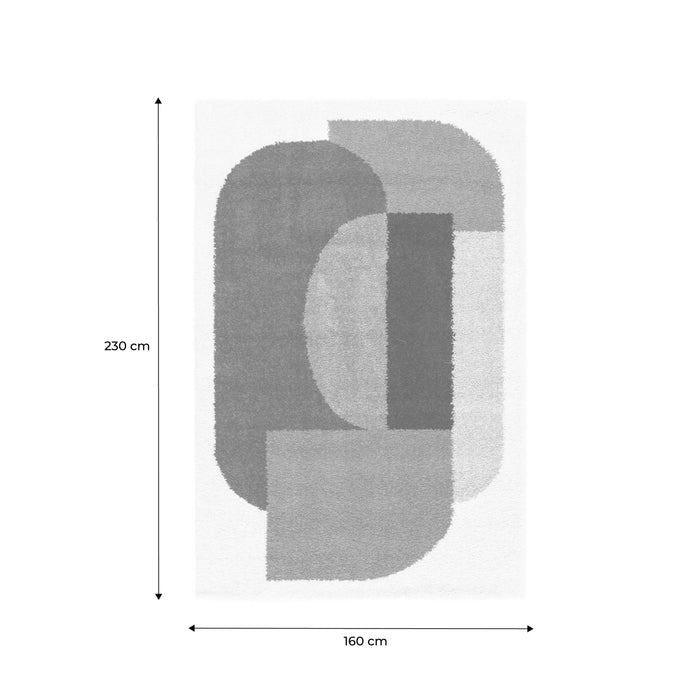 Tappeto shaggy per interni, motivo geometrico