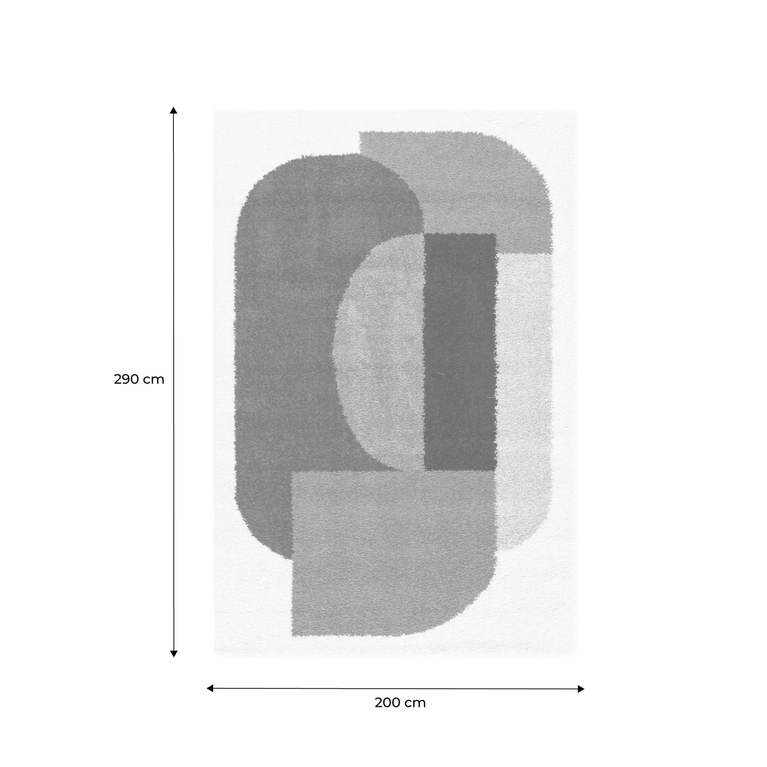 Tappeto shaggy per interni, motivo geometrico