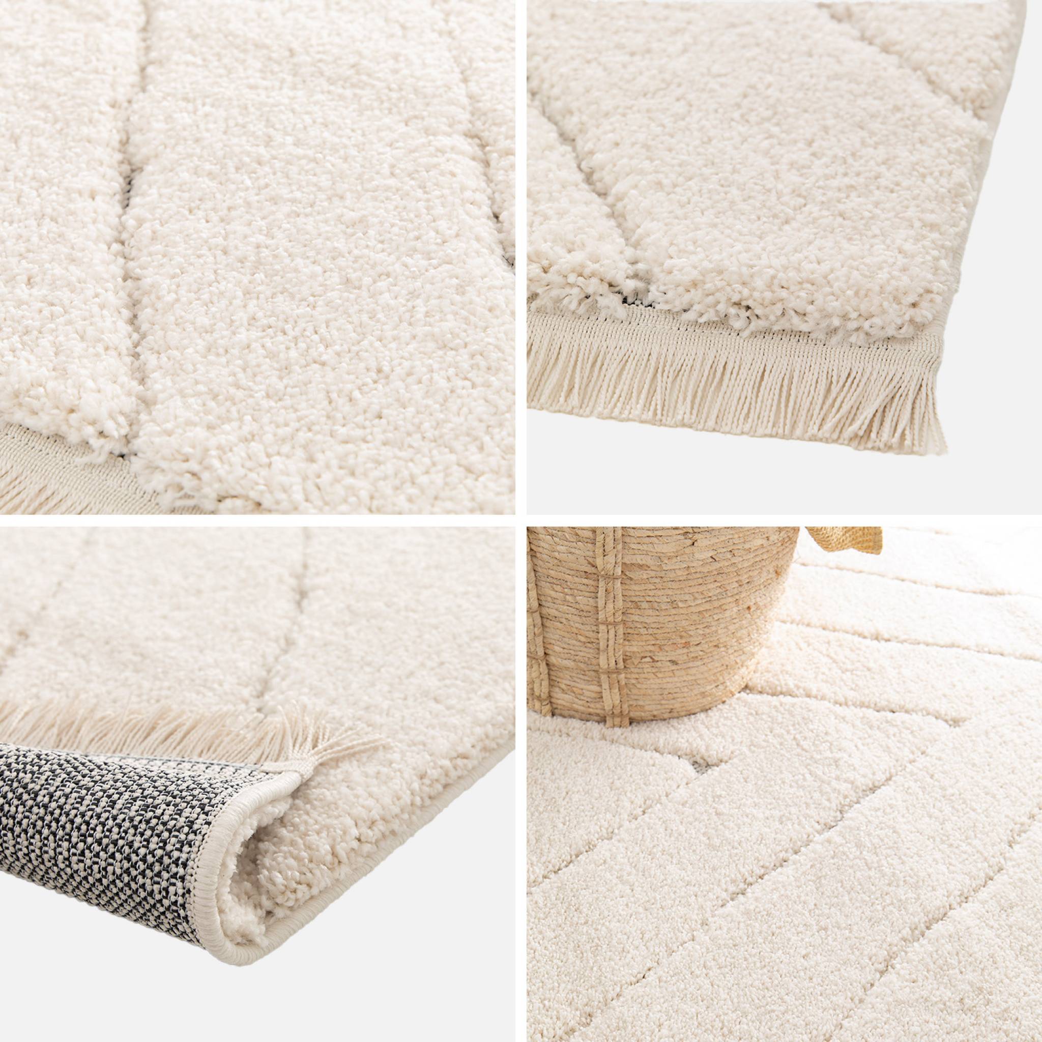 Tappeto interno tufted crema