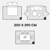 Tappeto da interno shaggy motivi geometrici beige, marrone, nero