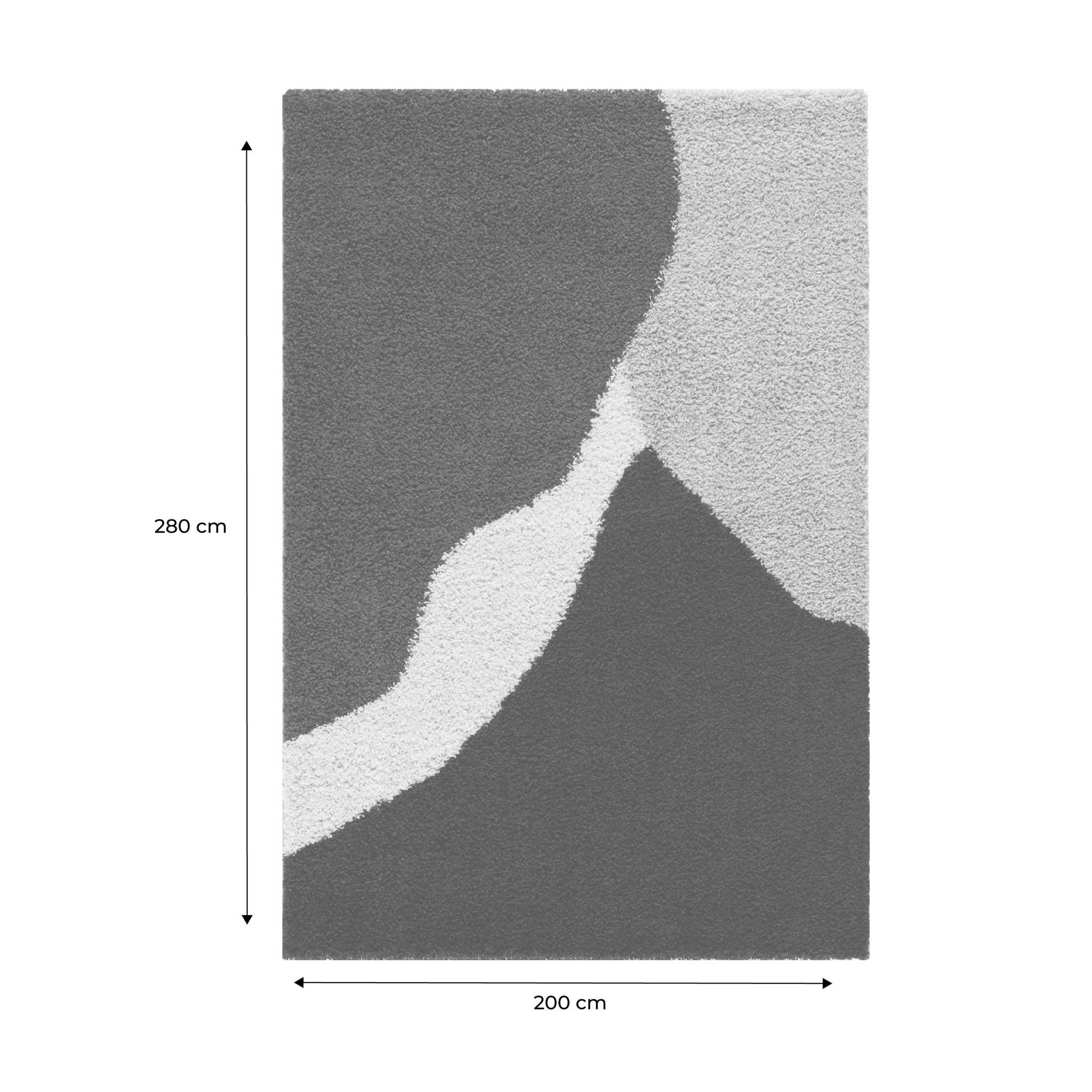 Tappeto da interno shaggy motivi geometrici beige, marrone, nero