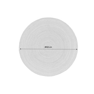 Tappeto rotondo in juta da interno 120 cm naturale | sweeek