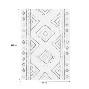 Tappeto interno motivo berbero crema, blu e arancione