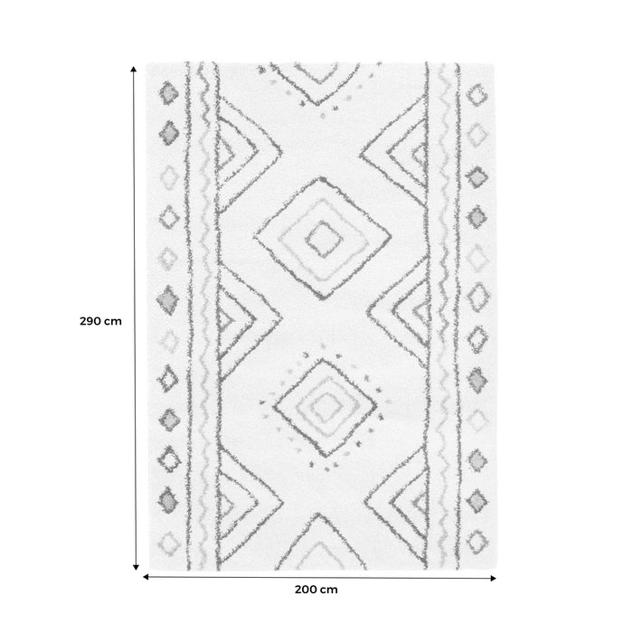 Tappeto interno motivo berbero crema, blu e arancione