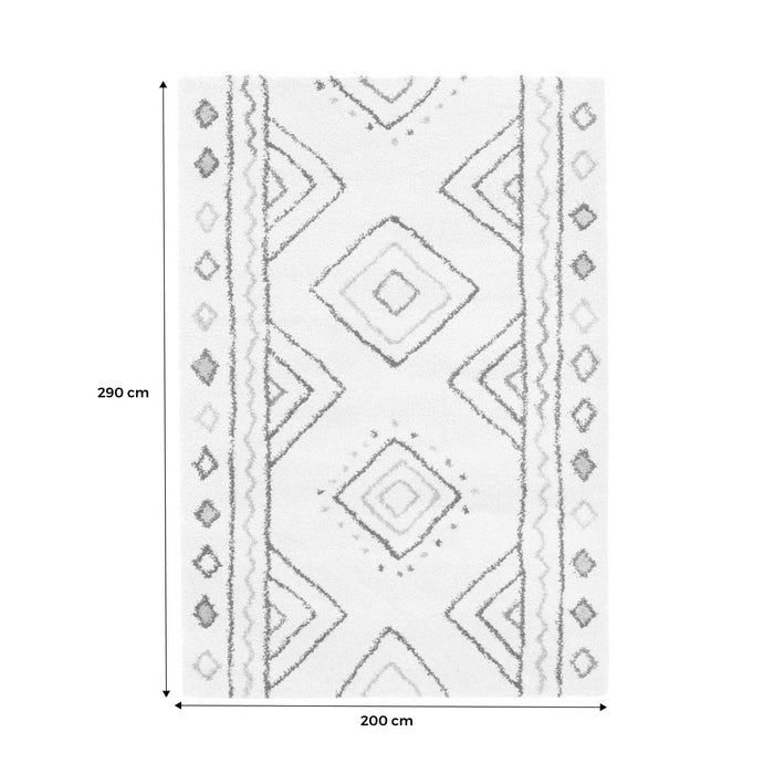 Tappeto interno motivo berbero crema, blu e arancione