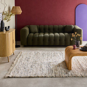 Tappeto per interni con motivo a chiazze, crema