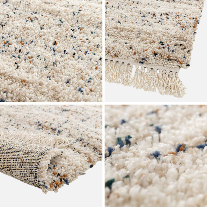 Tappeto per interni con motivo a chiazze, crema