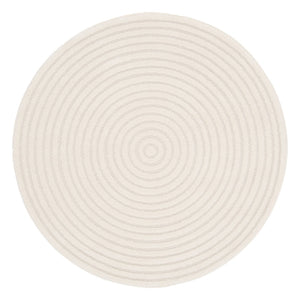 Tappeto per interni con cerchi in rilievo color crema, 160cm, crema