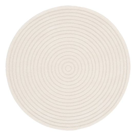 Tappeto per interni con cerchi in rilievo color crema, 160cm, crema