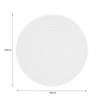 Tappeto per interni con cerchi in rilievo color crema, 160cm, crema
