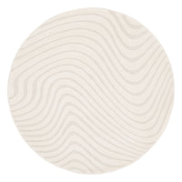 Tappeto per interni con motivi ondulati in rilievo, 160cm, crema