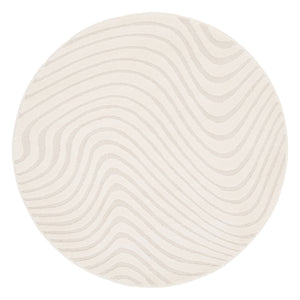 Tappeto per interni con motivi ondulati in rilievo, 160cm, crema