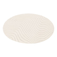 Tappeto per interni con motivi ondulati in rilievo, 160cm, crema