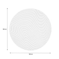 Tappeto per interni con motivi ondulati in rilievo, 160cm, crema