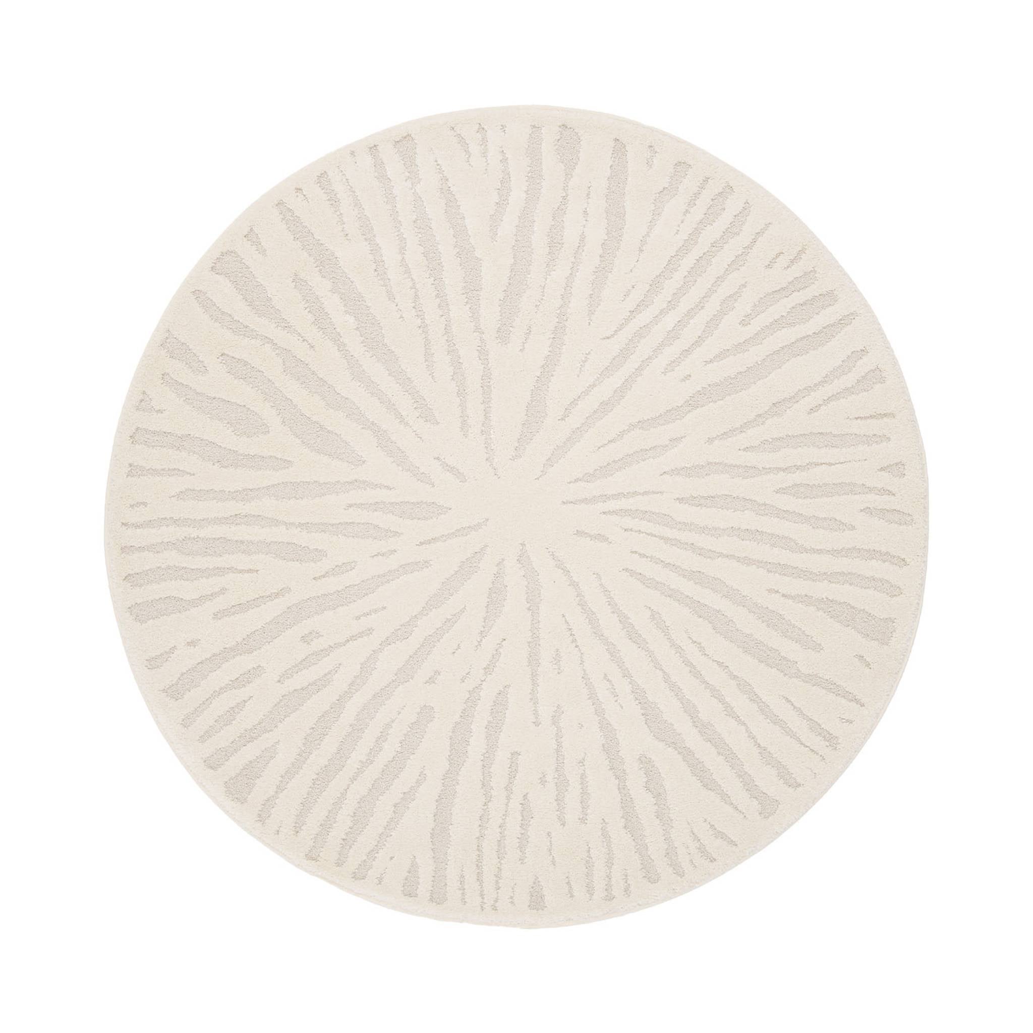 Tappeto interno rotondo crema, 160cm, crema