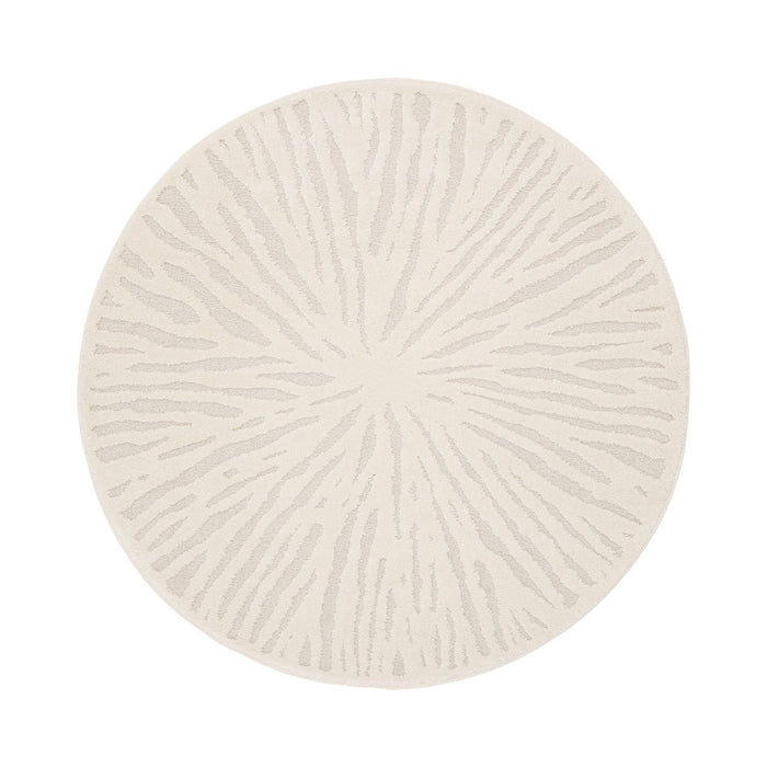 Tappeto interno rotondo crema, 160cm, crema