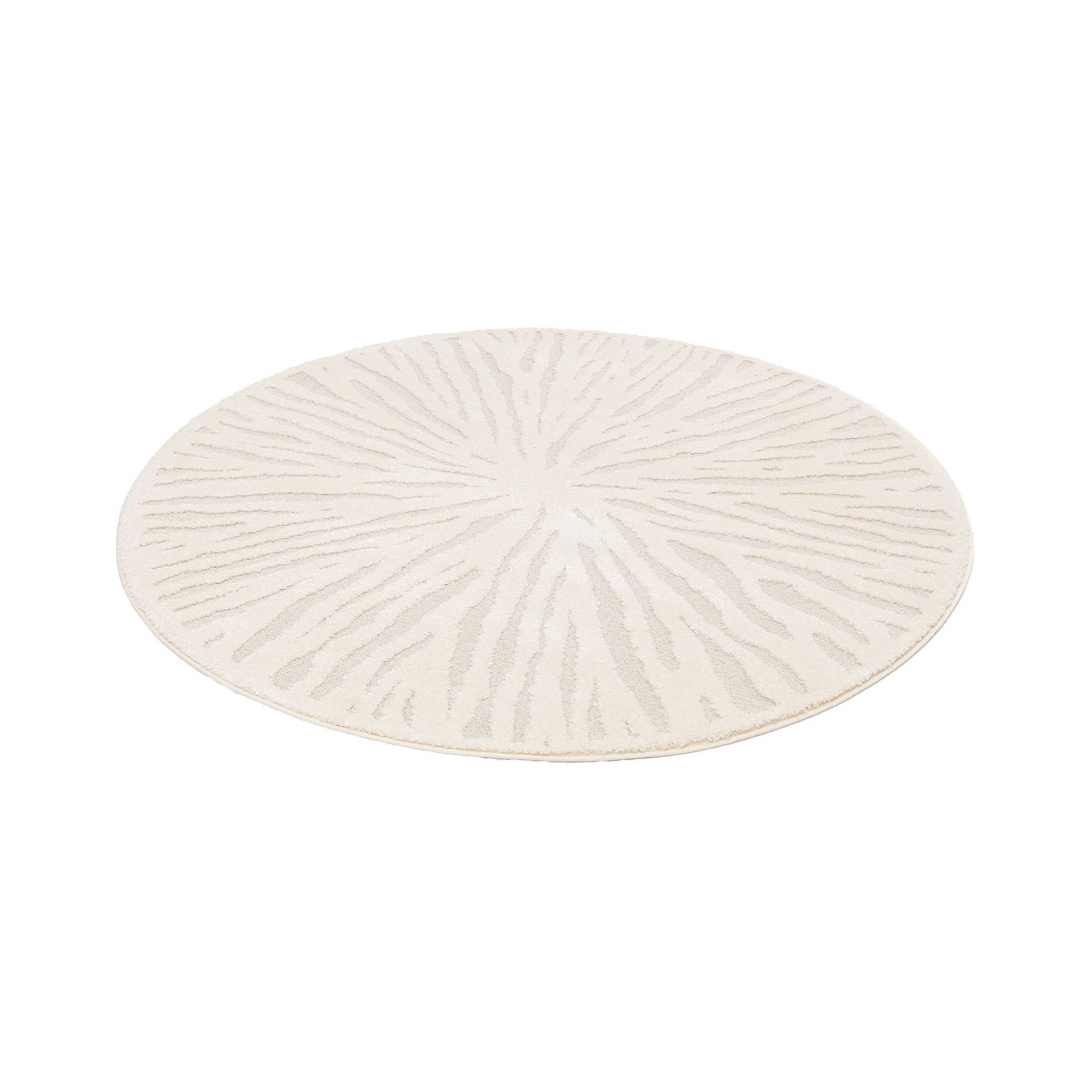 Tappeto interno rotondo crema, 160cm, crema