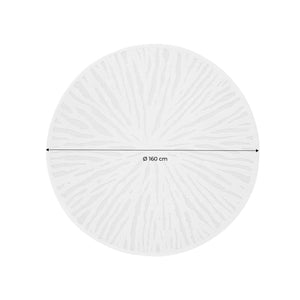 Tappeto interno rotondo crema, 160cm, crema