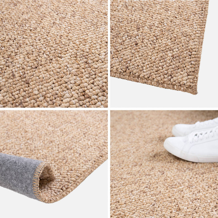 Tappeto a pelo ritorto effetto caramello