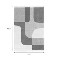 Tappeto interno shaggy motivo geometrico multicolore con frange