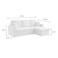 Divano letto 3 posti velluto, blu