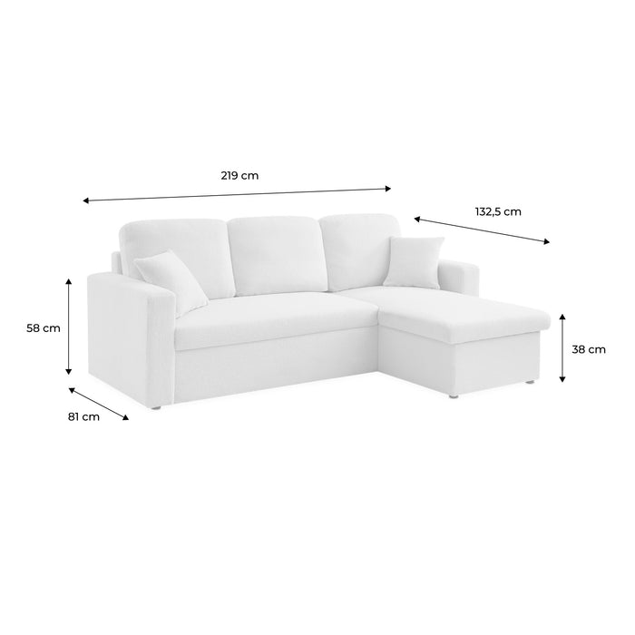 Divano letto 3 posti velluto, blu