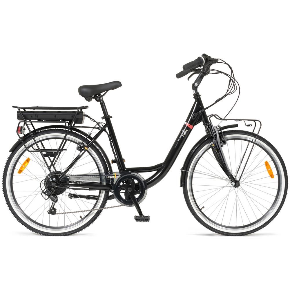 I-bike bici elettrica city easy flow litio " 26" 78 ah 45 km 36 v 4 h 280 wh colore nera