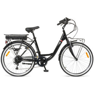 I-bike bici elettrica city easy flow litio " 26" 78 ah 45 km 36 v 4 h 280 wh colore nera