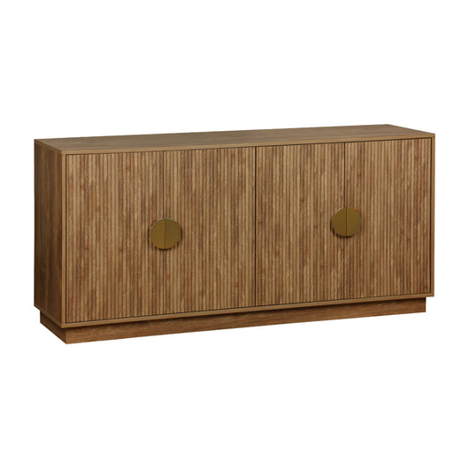 Credenza esotica effetto legno di mango a 4 ante, 160cm