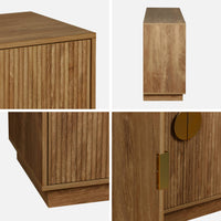 Credenza esotica effetto legno di mango a 4 ante, 160cm