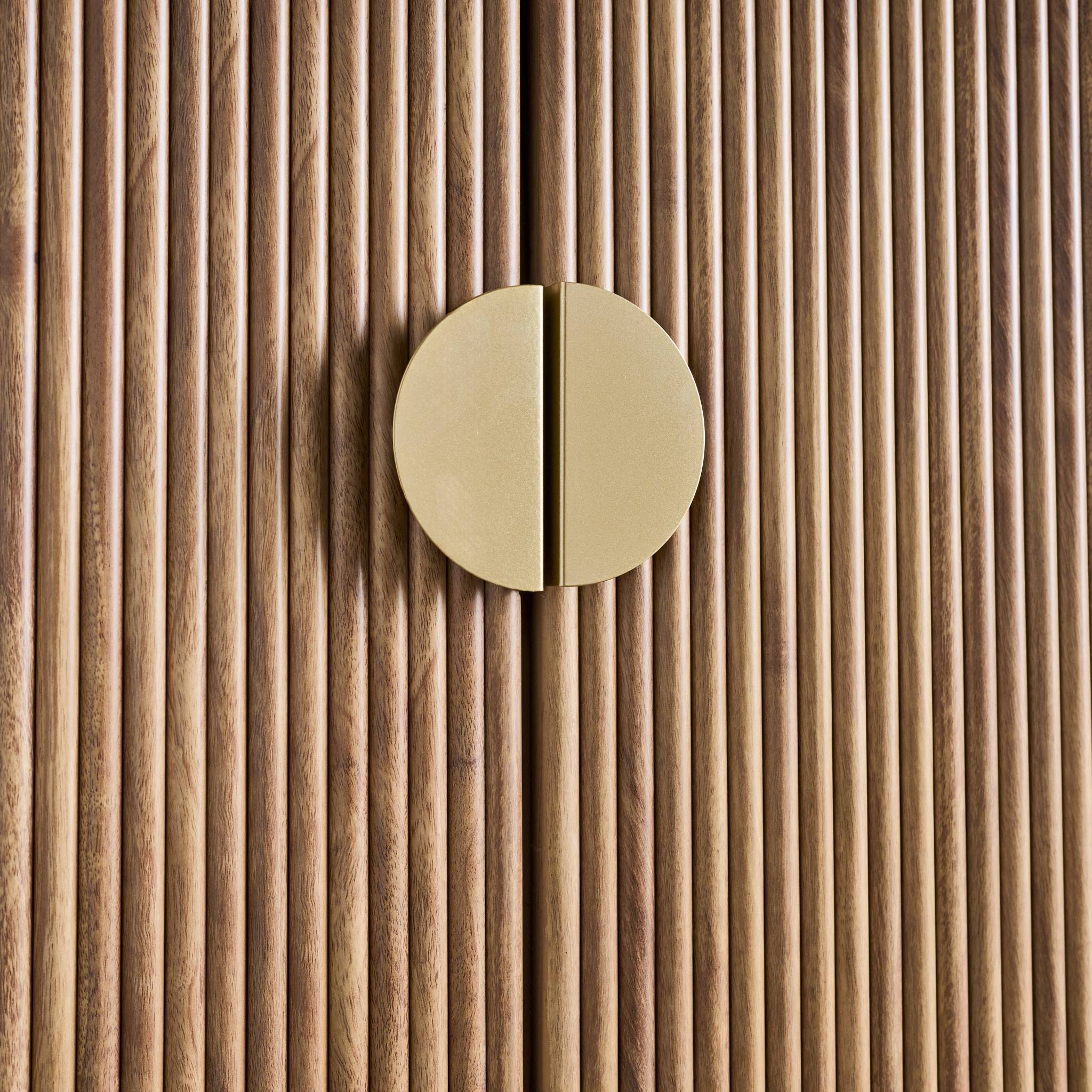 Armadio effetto legno di mango scanalato 2 ante