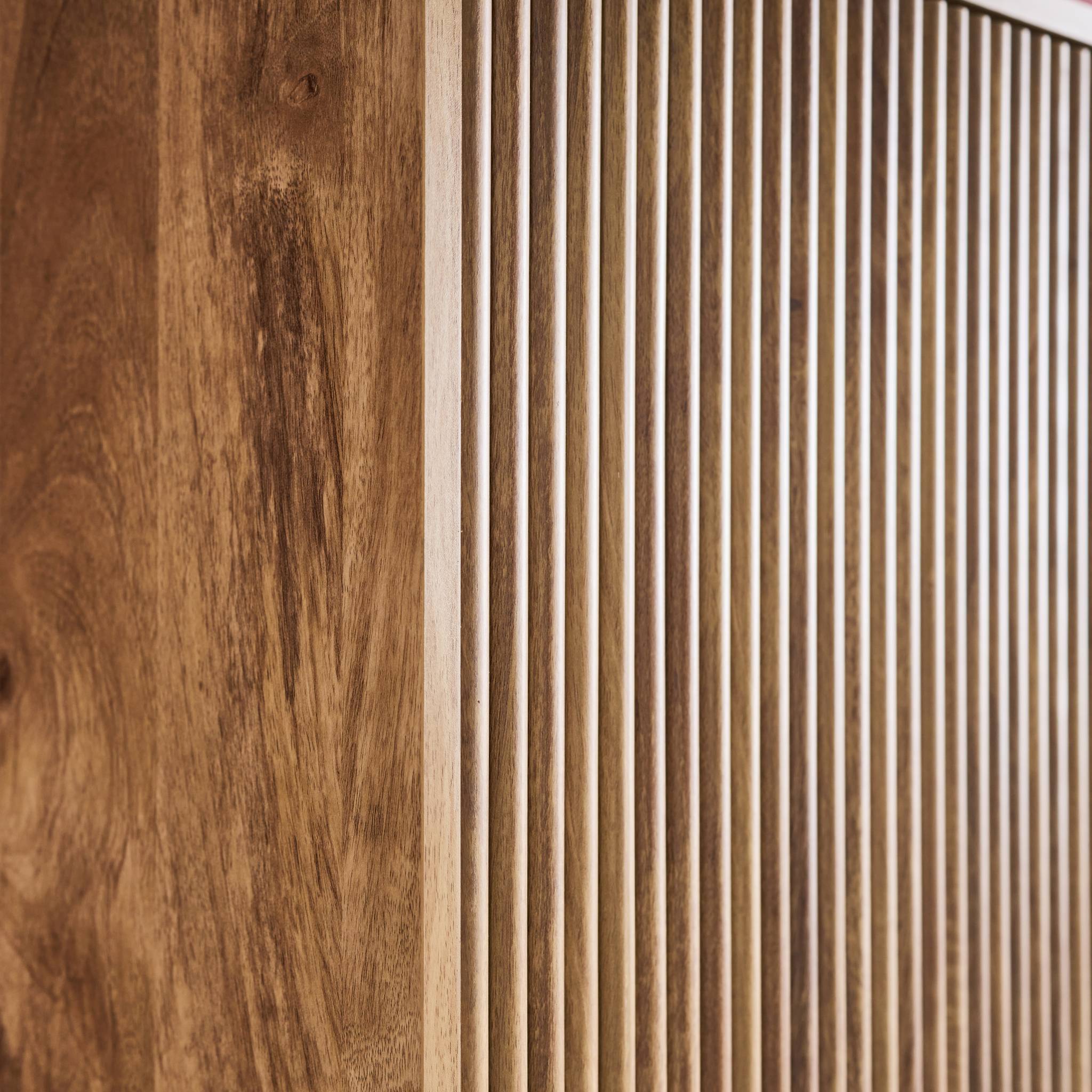 Armadio effetto legno di mango scanalato 2 ante