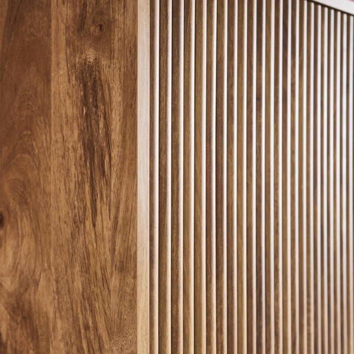 Armadio effetto legno di mango scanalato 2 ante