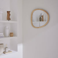 Specchio in legno di abete, 55cm, marrone naturale