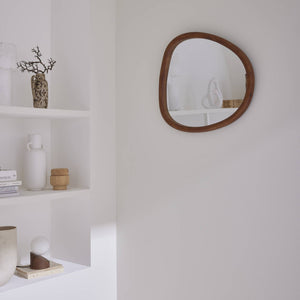 Specchio in legno di abete, 55cm, marrone