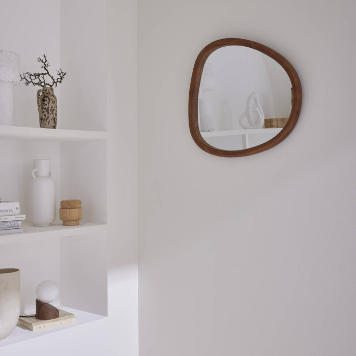 Specchio in legno di abete, 55cm, marrone