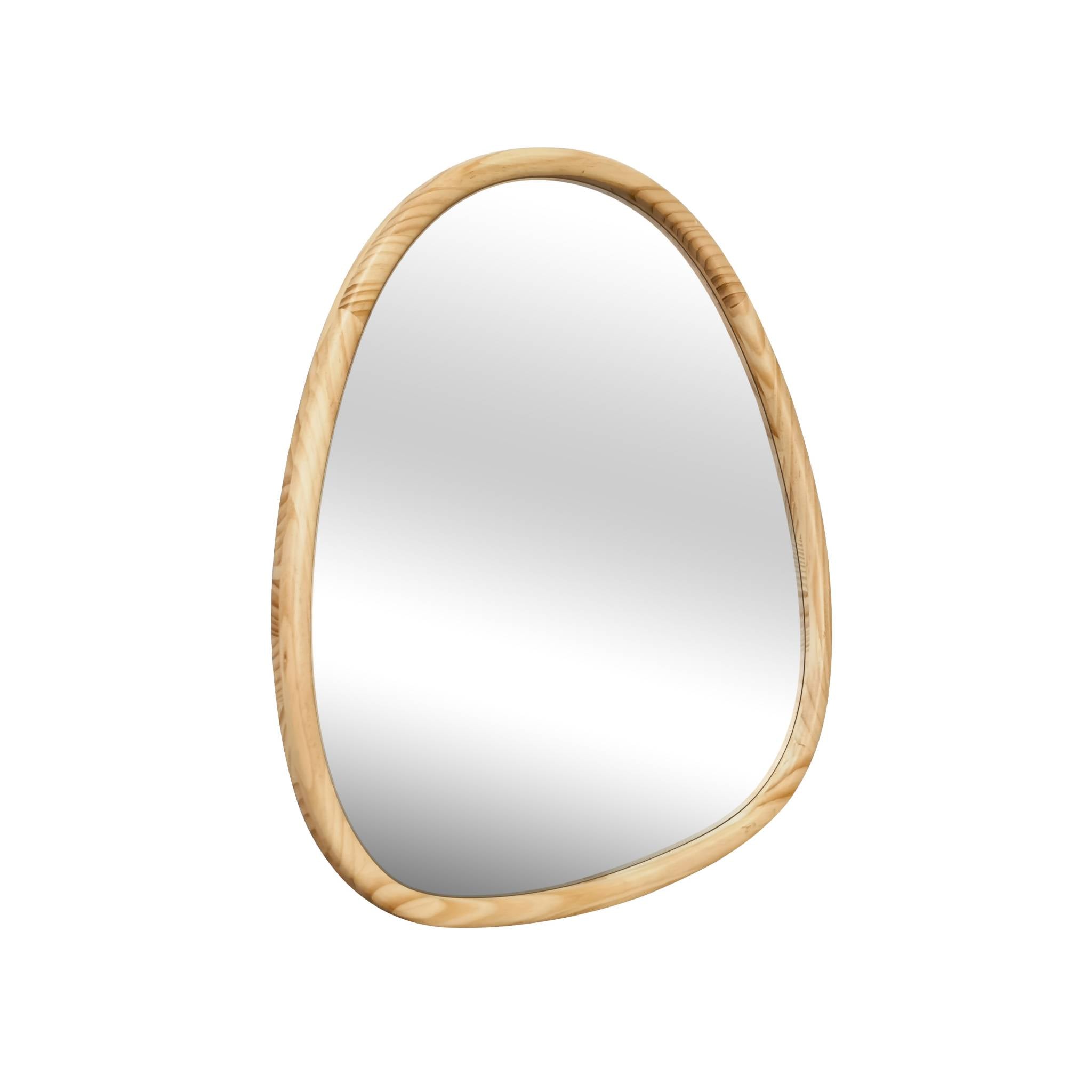 Specchio in legno di abete, 75cm, marrone naturale