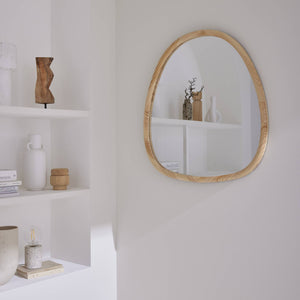 Specchio in legno di abete, 75cm, marrone naturale